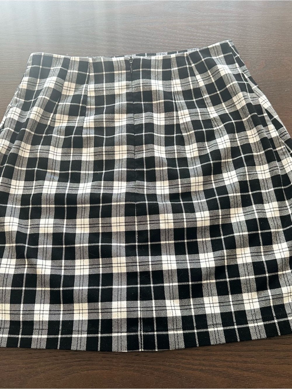 Quiksilver Black & White Plaid Mini Skirt - Classic Check